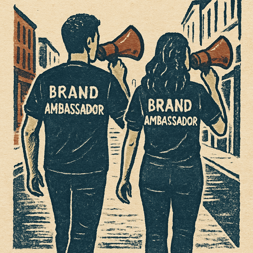 Brand ambassadors illustration with megaphones